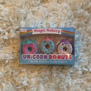 OOLY Magic Bakery Unicorn Donuts Scented Eraser Set